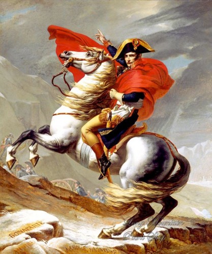 Napoleón cruzando los Alpes, de Jacques-Louis David. Foto: Wikipedia